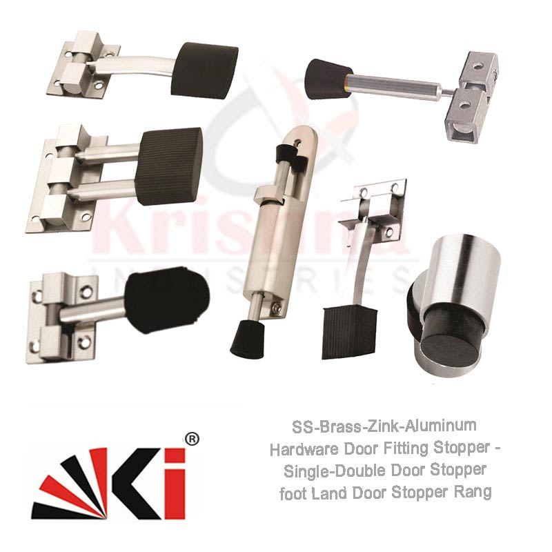 SS Door Stopper Rubber - Aluminium Silver Door Stopper - Brass Gold Door Stop Land