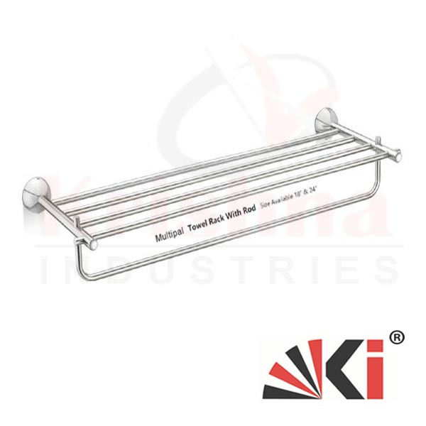 Steel Towel Rod Rack - Multiple Rod Rack Bathroom Fittings