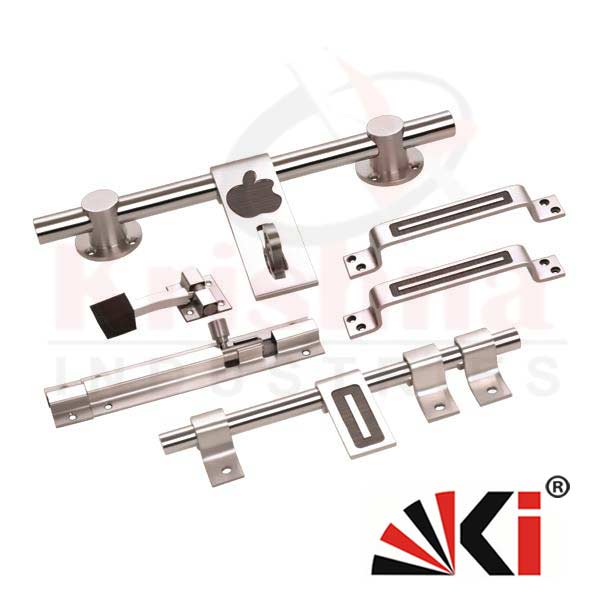 Aldrop Door Pull Handle Tower Bolt - Door Stopper Door Fitting Kit Manufacturer Mica