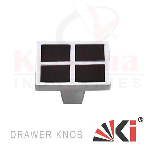 SS Square Black Knob - Drawer Pull Knobs